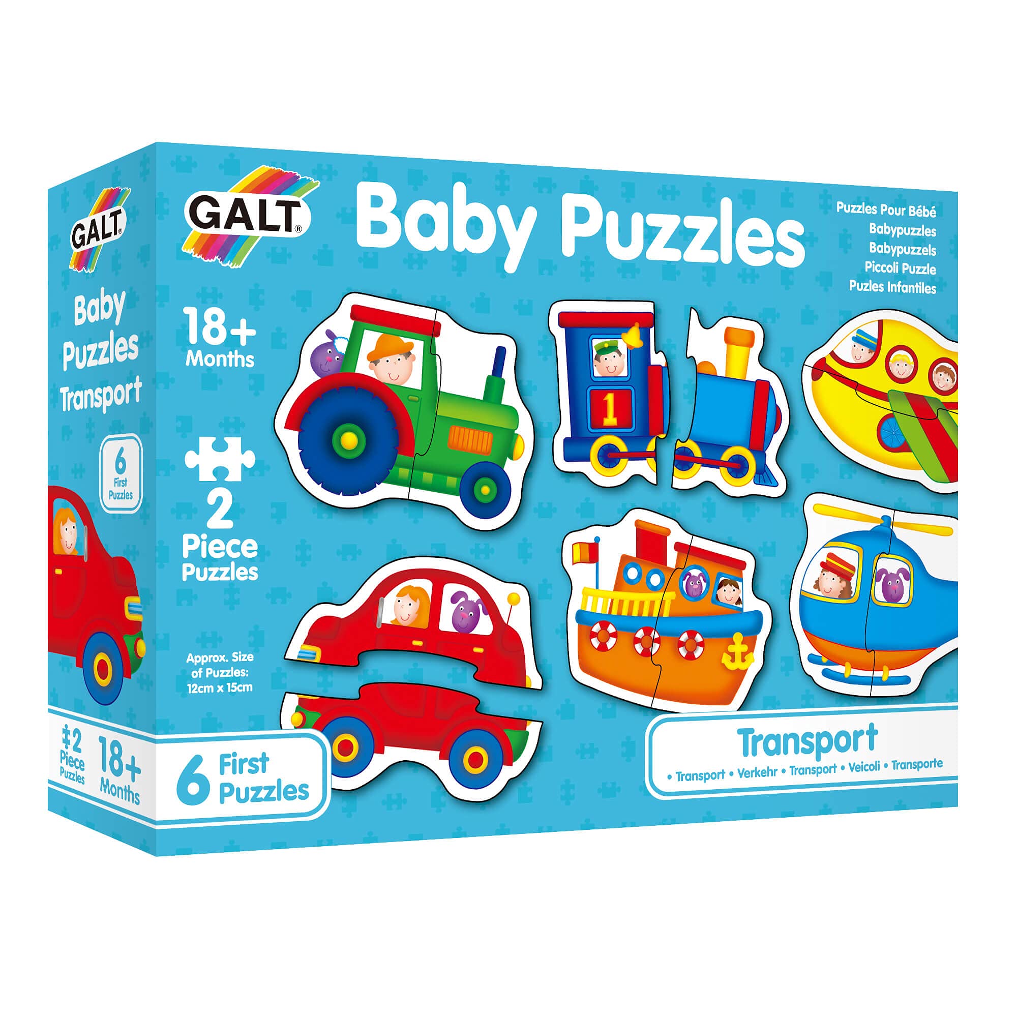 Galt Toys, Baby Puzzles - Transport, Jigsaw Puzzles for Kids, Ages 18 Months Plus