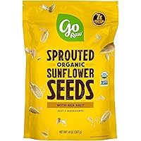 go Raw with Sea Salt Sprouted Organic Bag Keto Vegan Gluten Free Snacks Superfood, Sunflower Seeds, 14 Oz