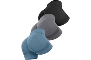 ATHVOTAR Workout Gym Biker Shorts Women: High Waisted Seamless Sports Running Butt Lifting Shorts Sets