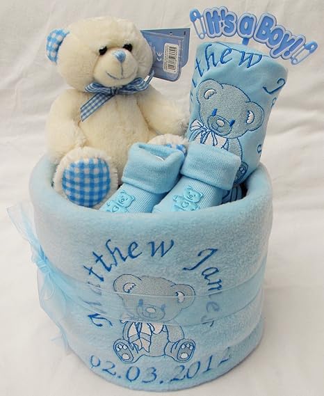 personalised baby boy hampers