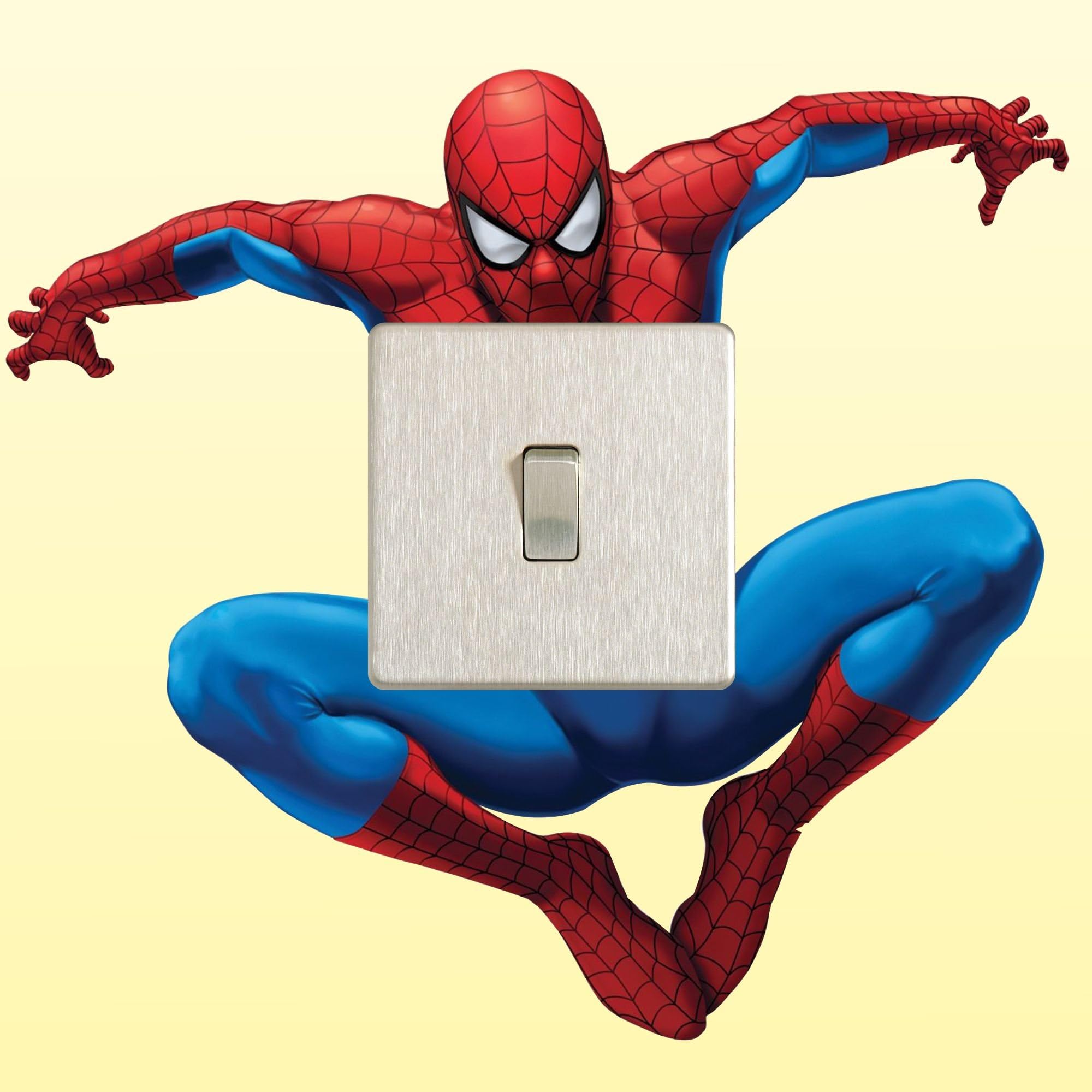 Spiderman Light Switch Surround Sticker Skin Theme Graphic Decal Bedroom Kids