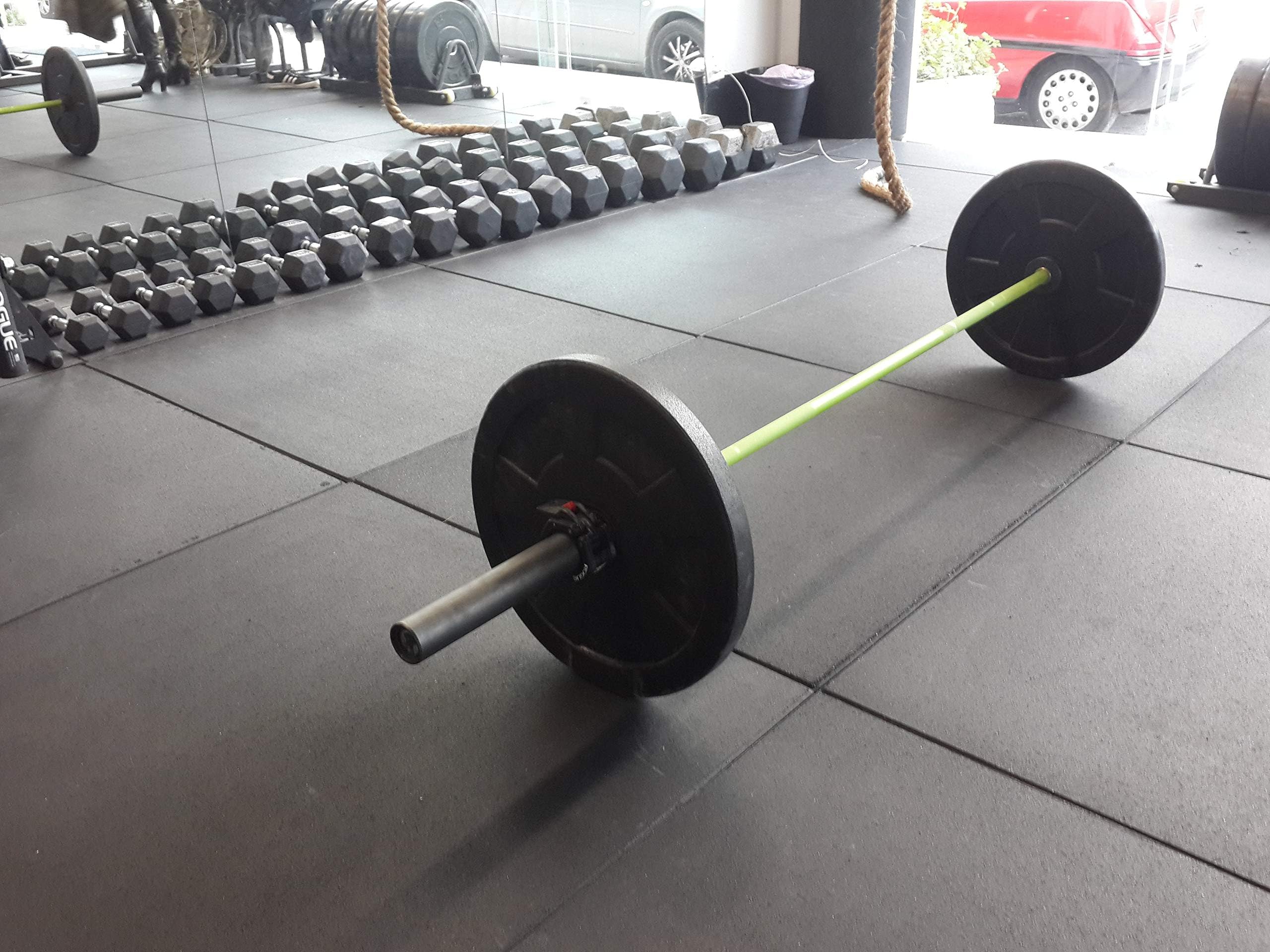 FLATLINE Cannons UK 1m x 1m x 20mm Heavy Duty Large Rubber Gym Mat Commercial Free Weight Mat Flooring Garage Flooring