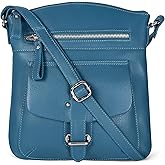 Oak Leathers Leather Crossbody Bag For Women With Adjustable Sling Strap - Medium Size Crossover Shoulder Handbag Purse