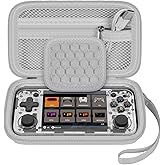 GWCASE Case Compatible with RG35XX H Retro Game Console, Handheld Emulator Gaming Player Storage Organizer for Anbernic for rg35xx h/for RG28XX Retroid Pocket Consoles, TF Card& Cable(Box Only) (Gray)