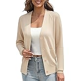 Urban CoCo Women's Classic Open Front Cardigan Sweaters Long Sleeve Button Down Knit Sweater