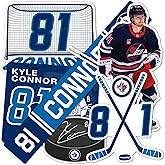 Desert Cactus Winnipeg Jets Sticker Team NHL National Hockey League Player Vinyl Decal Laptop Water Bottle Car Scrapbook (Type P2 - Kyle Connor)