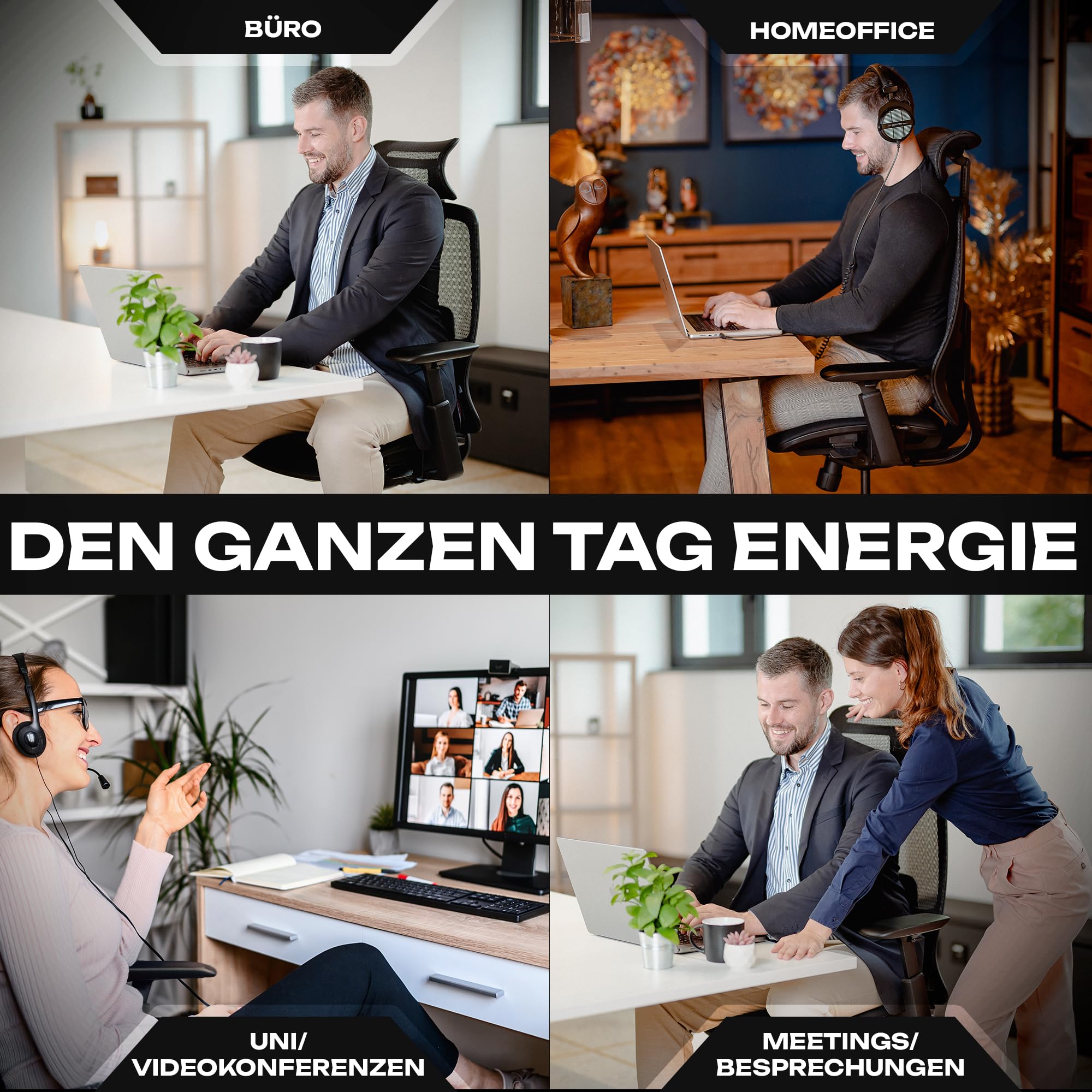VALKENSTOL M5 Bürostuhl Ergonomisch Testsieger, Einstellbarer für maximale Bewegungsfreiheit, Rückenfreundliche Bürostühle, Lendenwirbelstütze Schreibtischstuhl für Büro und Home Office Chair 8