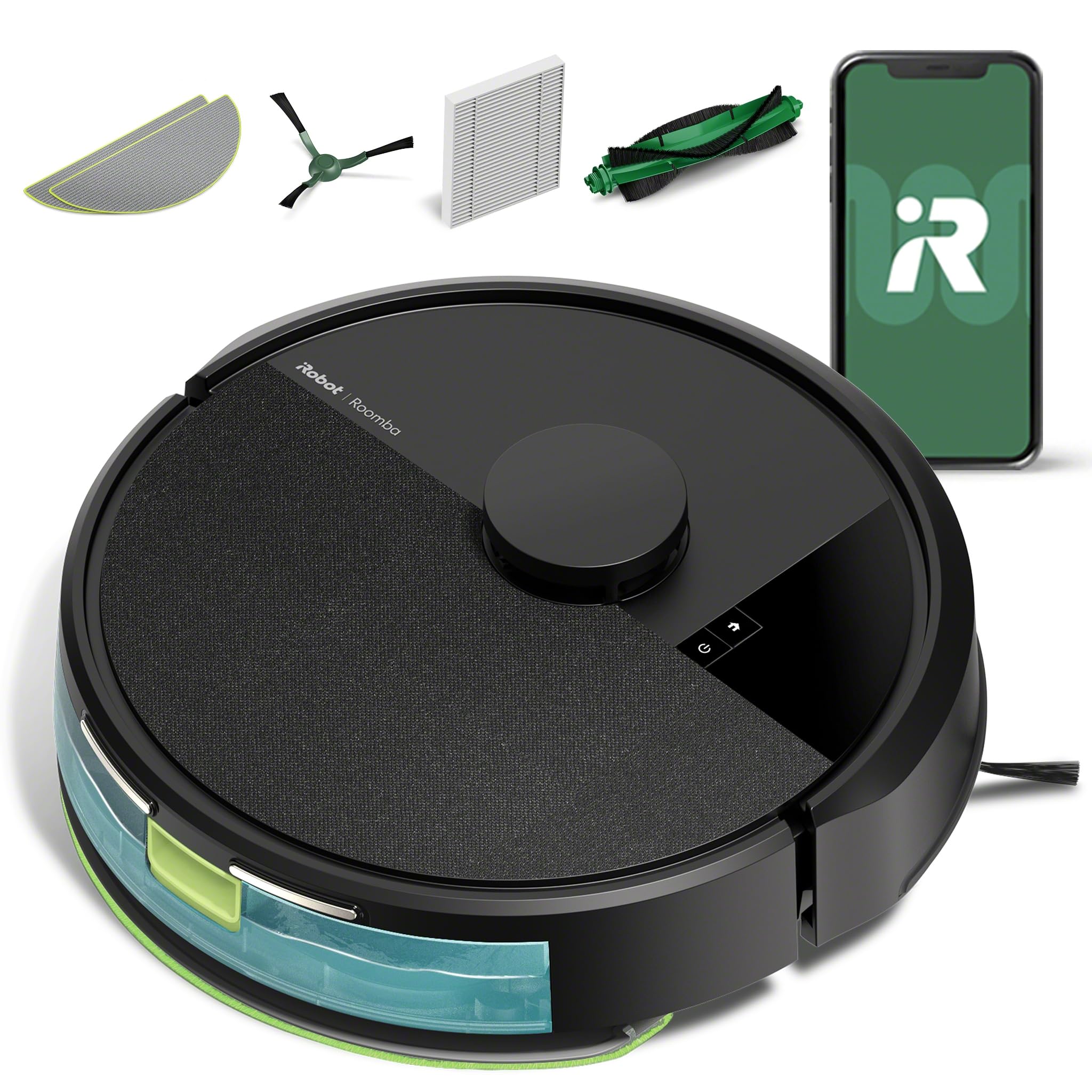 iRobot Roomba 105 Combo Robot Vacuum & Mop - Easy to use, Intense Power-Lifting Suction, LiDAR Navigation, Multiple Cleaning Modes, Avoids Mopping Carpets, Self-Charging