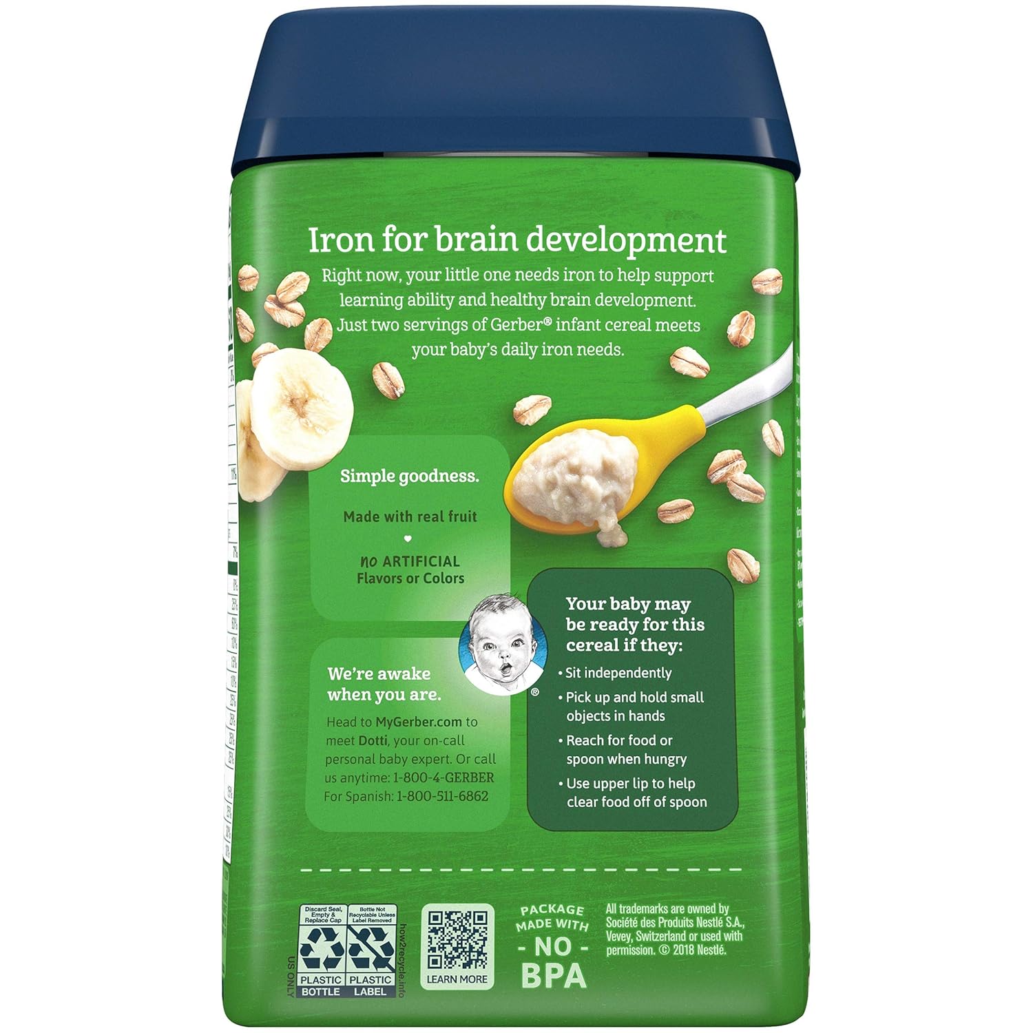 gerber oatmeal and banana cereal