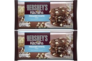 SMILING SWEETS Hershey's Premier White Baking Chips - 12 oz bags - Pack of 2 - Creamy Vanilla Flavor - Great for baking around the holidays - Perfect for Sharing with Friends and Loved Ones - Start a great tasting Tradition
