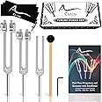 Tuning Forks for Healing (128Hz, 256Hz, 512Hz) Chakra Balancing Medical-Grade Chakra Set-Tuning Fork Set Frequency Healing Devices for Yoga, Sound Therapy, Musical Instruments, Meditation Accessories