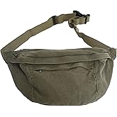 Crossbody Bag Fanny Pack for Women Men, Waist Pack Large Chest Bag with Adjustable Strap for Workout Travel Sports Running(Green)