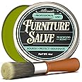 Furniture Salve for Leather - Polisher, Moisturizer, and Restorer for Couches and Furniture - Conditioner for Leather, Wood, and Vinyl - Repair Salve with Brush - 4oz