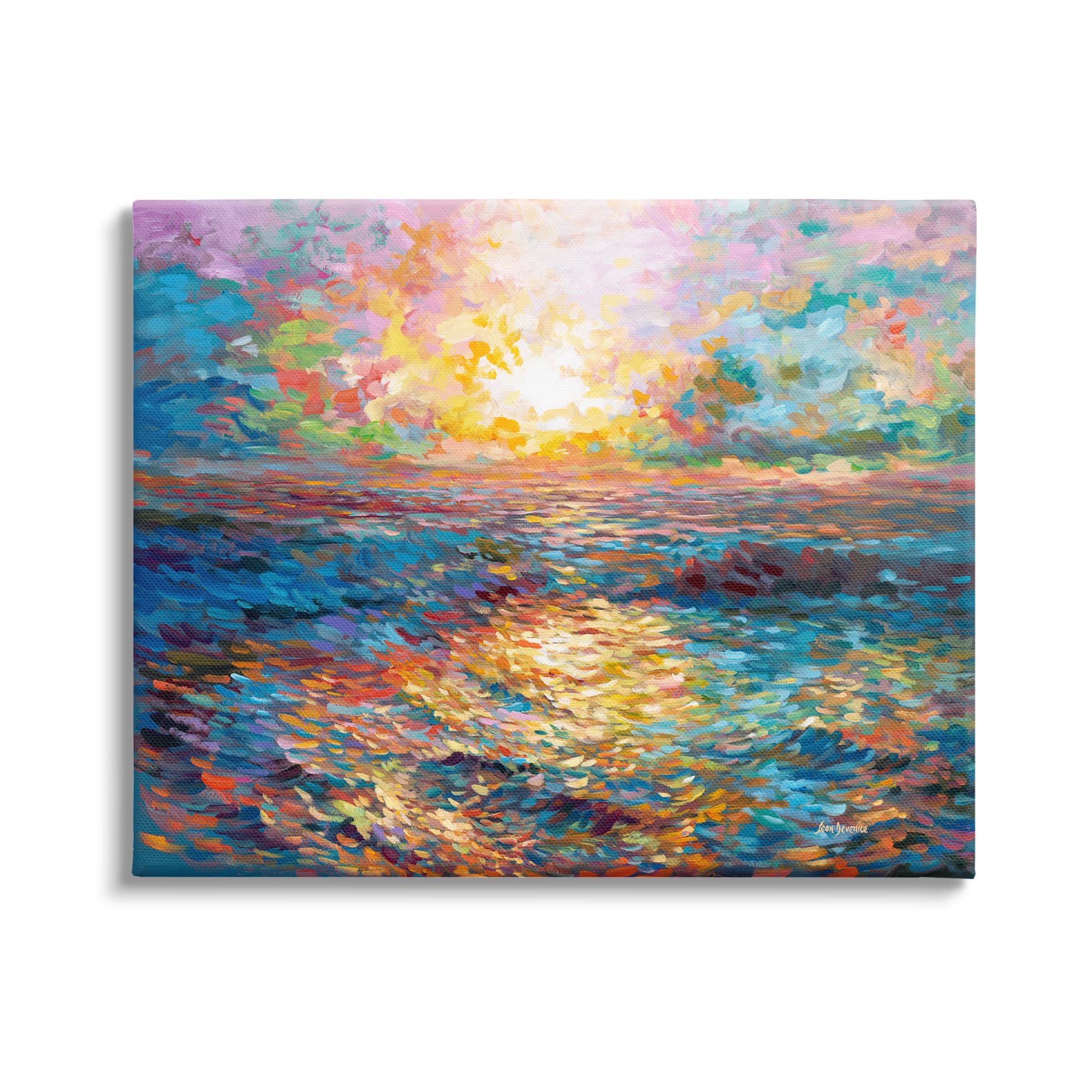 Photo 1 of ***FACTORY SEALED*** Stupell Industries Sunset in Mykonos Beach Canvas Wall Art by Leon Devenice