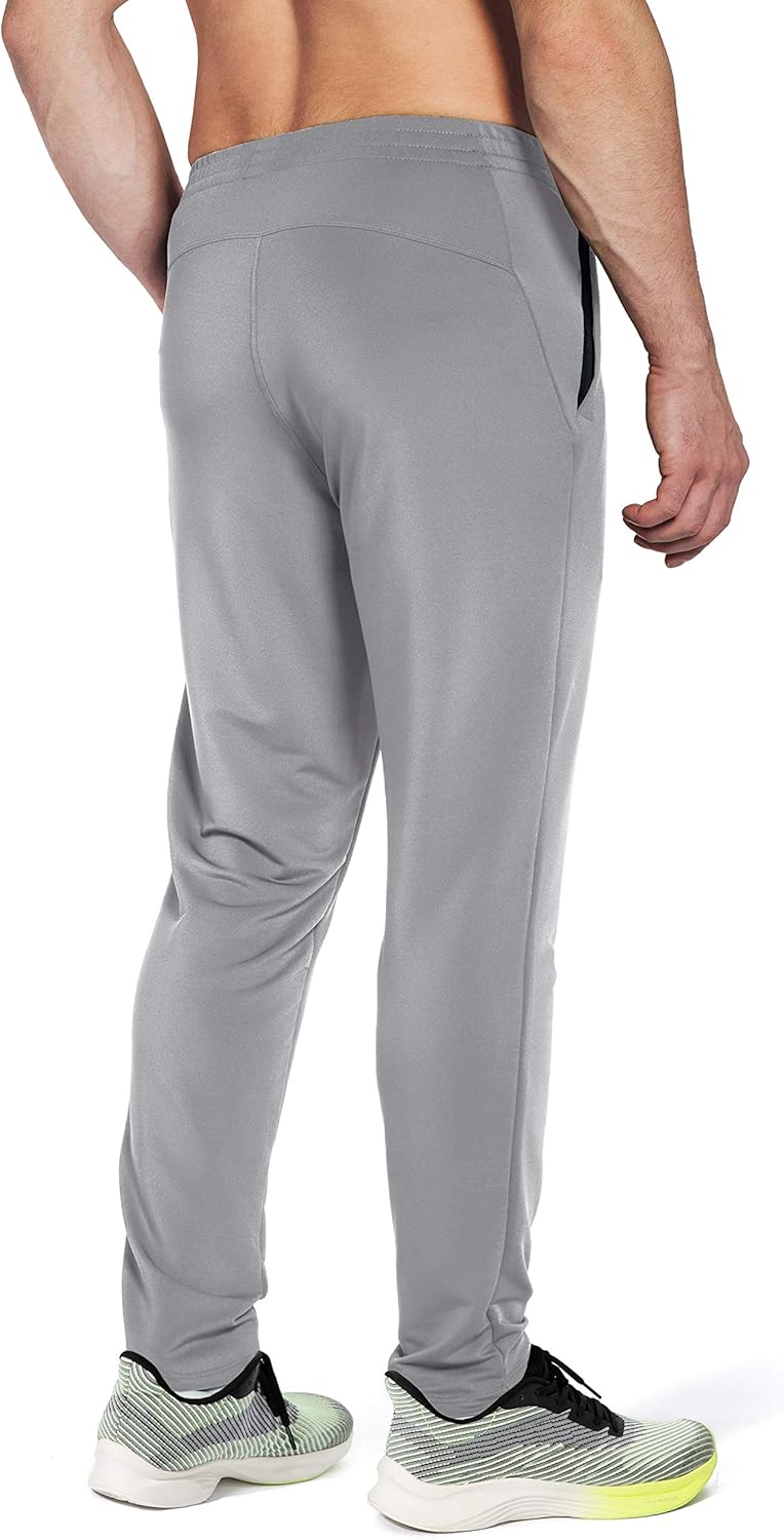 G Gradual Men's Sweatpants with Zipper Pockets Tapered Track Athletic Pants for Men Running, Exercise, Workout: Clothing