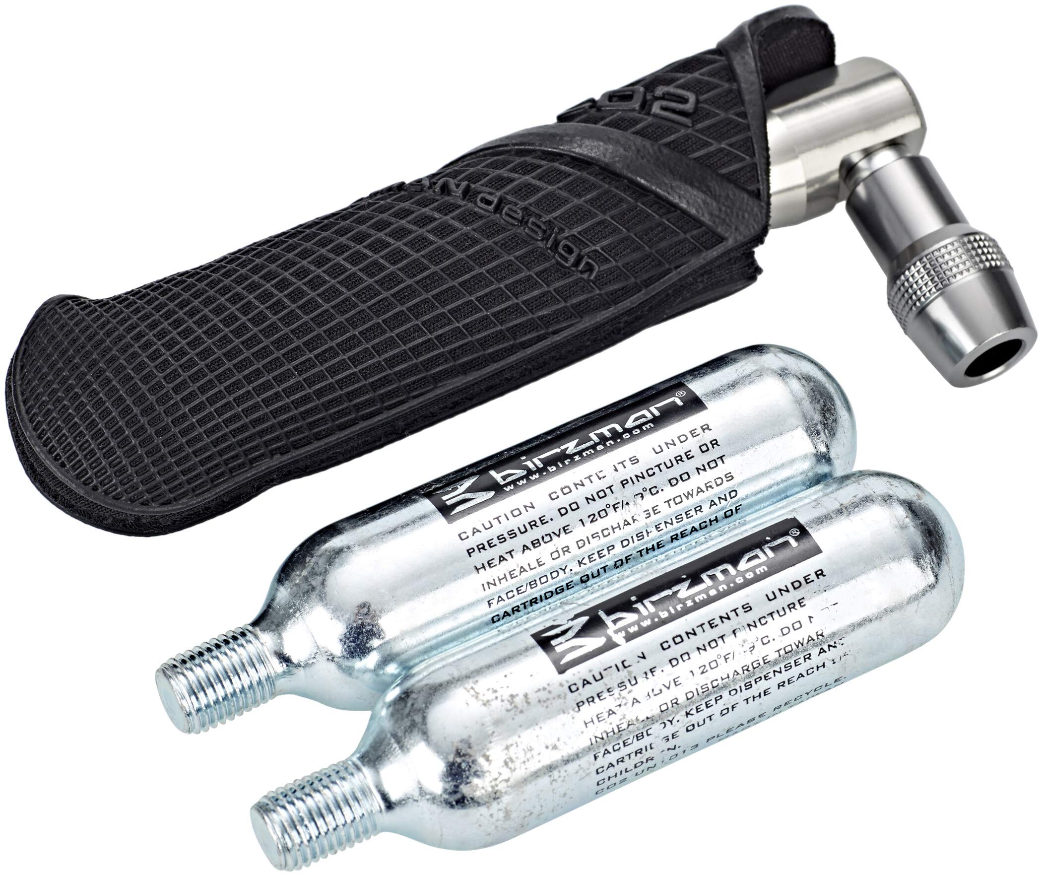 Birzman Roar 16g CO₂ Inflator Set - Black | Compact Bicycle Tire Inflation Kit | Quick & Easy Bike Pump Solution for Road & MTB