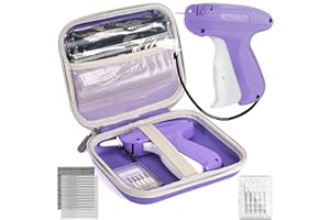 YEWLTVEP Stitch Gun for Clothes, Mini Stitchy Sewing Gun Stitchy Quick Clothing Fixer Gun with 6 Needles, 2500 White & 2500 Black Fasteners, Handheld Tagging Gun for Speedy Clothing Fixer Micro Tagging Gun