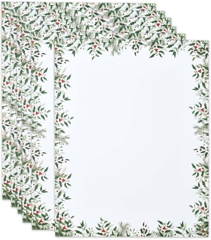 thumbnail image 2 of Christmas Lights Holiday Stationery - 60 Sheets Premium Paper For Festive Letters & Invitations 2 of 11