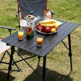 Portal Folding Camping Table 90x53cm Aluminium Rollup with Adjustable Legs view 3