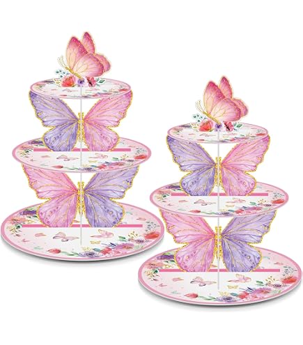 Butterfly Baby Shower Giochi Farfalla Oro – 30 Carte Fronte-Retro, 12,7x17,8 Cm, Previsioni E Consigli Per Feste Rosa Cipria
