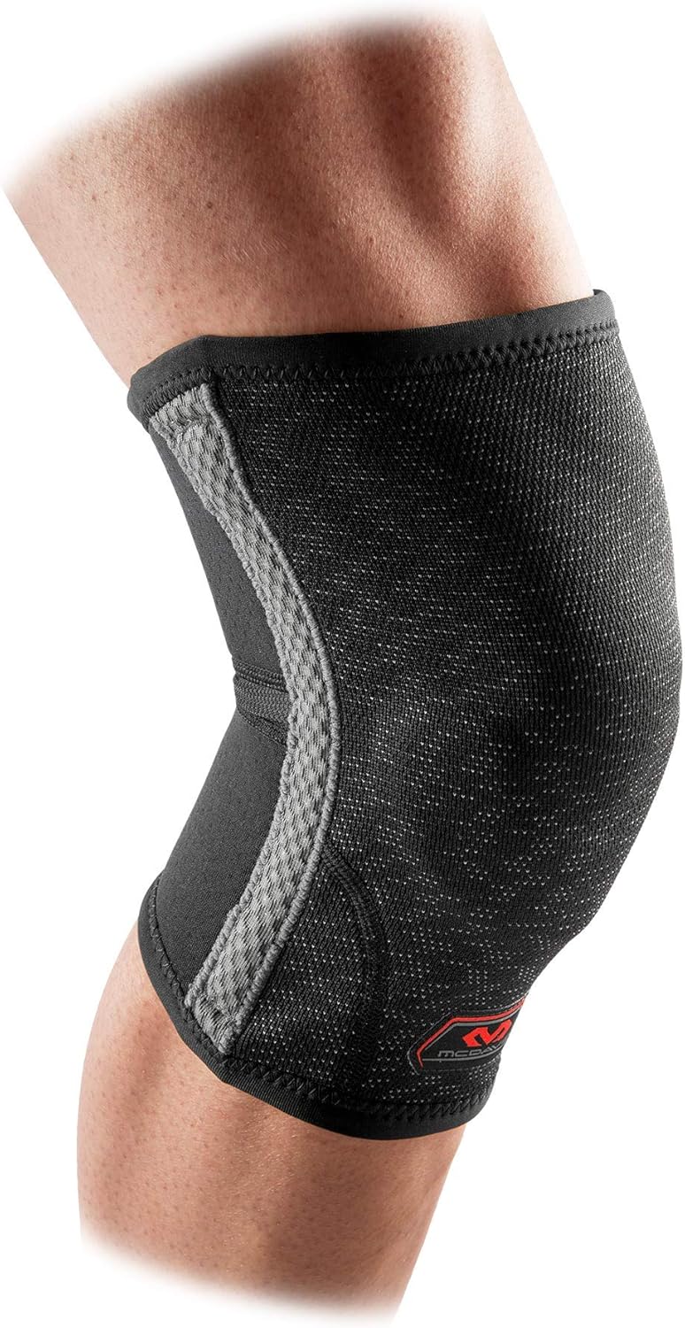 McDavid HyperBlend Knee Compression Sleeve with Dual Aluminum Hinges/Strays. for Ligament and Patella Instabilities, Pain, Injury. Increases Blood Flow, Supports The Knee for Men and Women. : Sports & Outdoors
