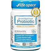 Life-Space Broad Spectrum Probiotic, Gut &amp; Immune &amp; Mental Health, 60 Caps | 32 Billion CFU &amp; Premium 15-Strain Probiotic for Gas, Digestive Regularity and Bloating Relief for Women &amp; Men