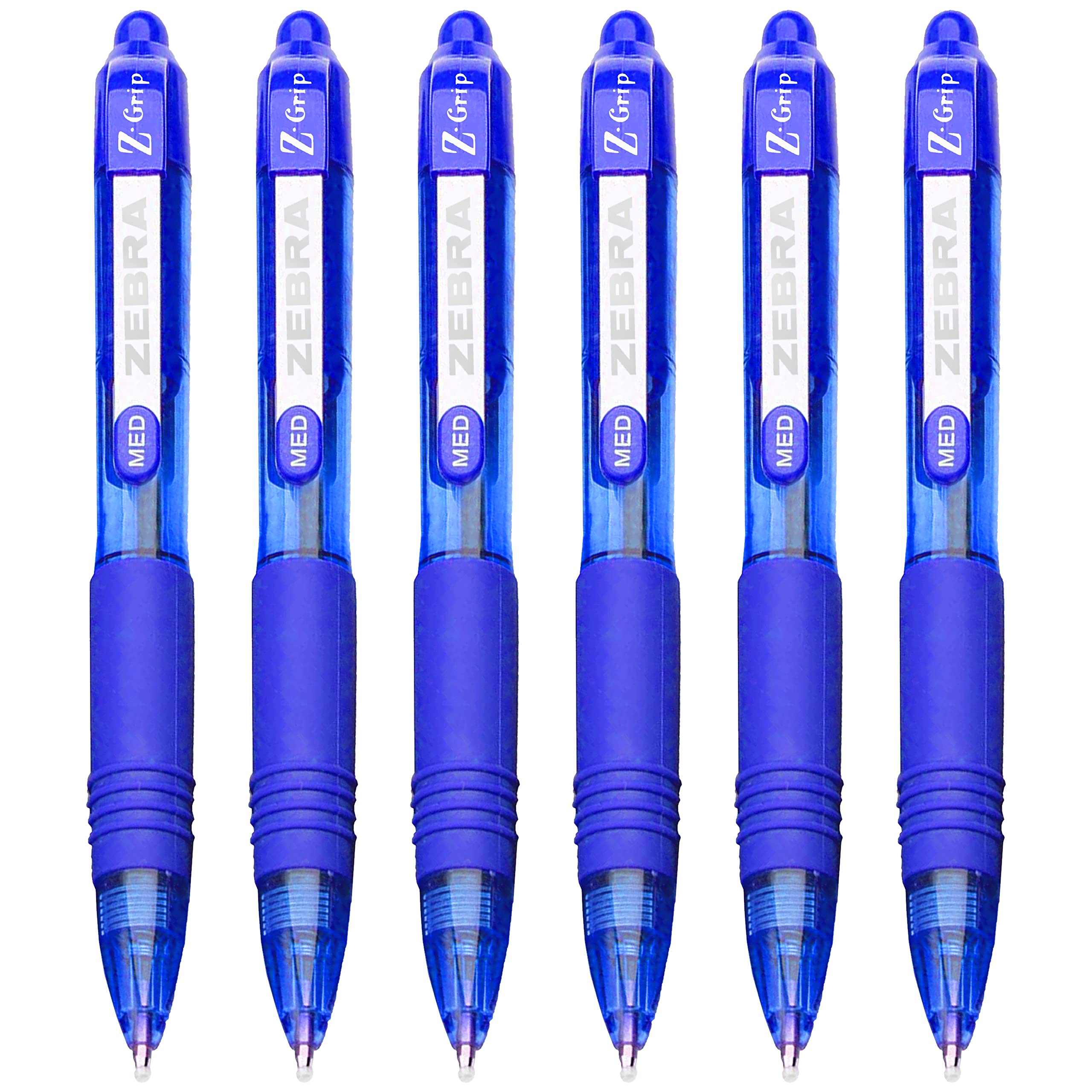 Zebra Z-Grip Smooth Mini Retractable Ballpoint Pens - 1.0mm - Blue - Pack of 6