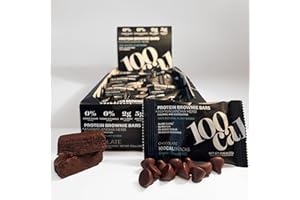 100CAL 100 CAL SNACKS Chocolate Protein Bar Brownie| High Protein, Gluten Free Keto Snack with Vegan Protein for Healthy Gut and Weight Loss | Clean Protein Bars made with Organic Ingredients, Ashwagandha and MCT Oil | Wholesome Yum High Fiber Low Calorie Snacks 100 Calories each| Zero Added Sugar Snacks | 20 Units Vegan Snack Box