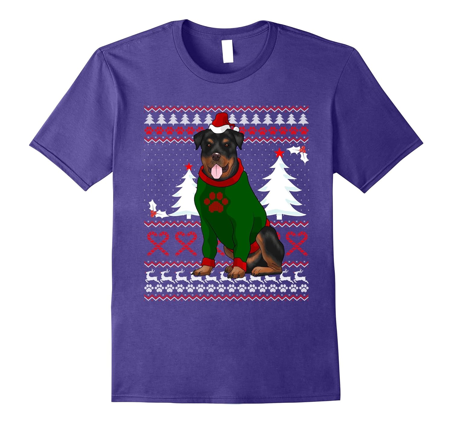 Cute Rottweiler Christmas Shirt Funny Xmas Gift-FL