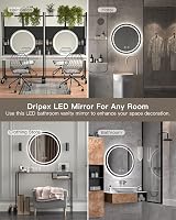 Dripex 600mm Round LED Bathroom Mirror with Demister IP44 view 6