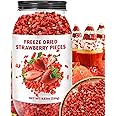 Premium Freeze Dried Strawberries Pieces - 8.82oz 100% Natural Sweet Frozen Strawberrys, No Gluten & No Allergen, Dry Strawberry Pieces Flakes for Snacks, Baking, Cooking, Flavorful