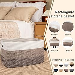 OIAHOMY Large Blanket Basket For Living