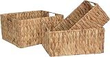 Wickerfield Water Hyacinth Organiser Baskets Large with Handles 40x30x20 cm view 9