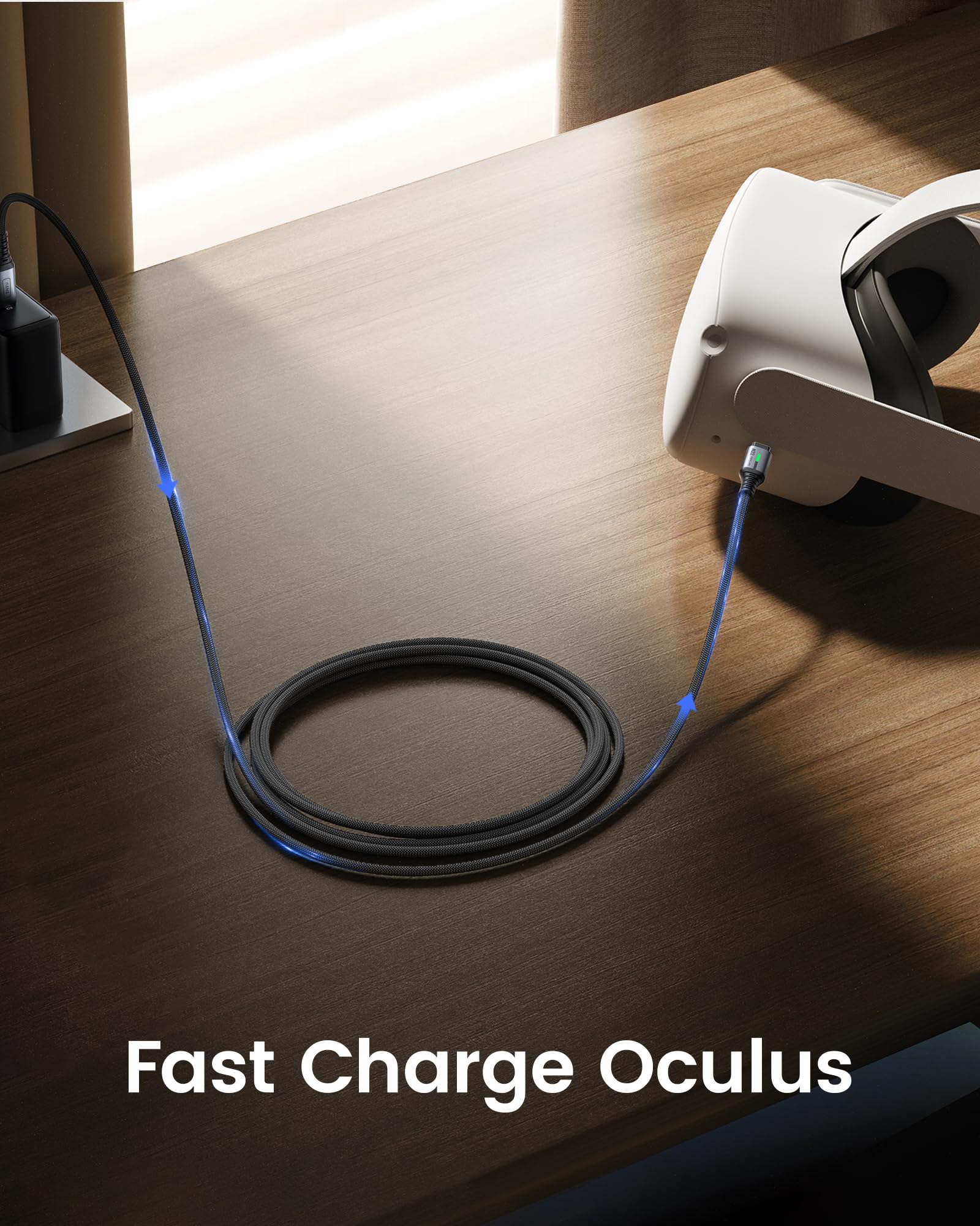 INIU USB C Cable, [6.6ft/2m] 100W PD USBC to USBC Charger Cable Fast Charging, Nylon Braided Type C to C Power Cord Data Cable USB-C for iPad Air MacBook Pro iPhone 16 15 Samsung Galaxy S23 S22 A9