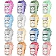 Edible Glitter for Cocktails, 16 Colors Luster Dust Edible Powders for Drink, Cake Decorating, Food Grade Glitter Set, Edible Sprinkles for Cookies, Cupcakes, Chocolates and Party, 5g/Bottle