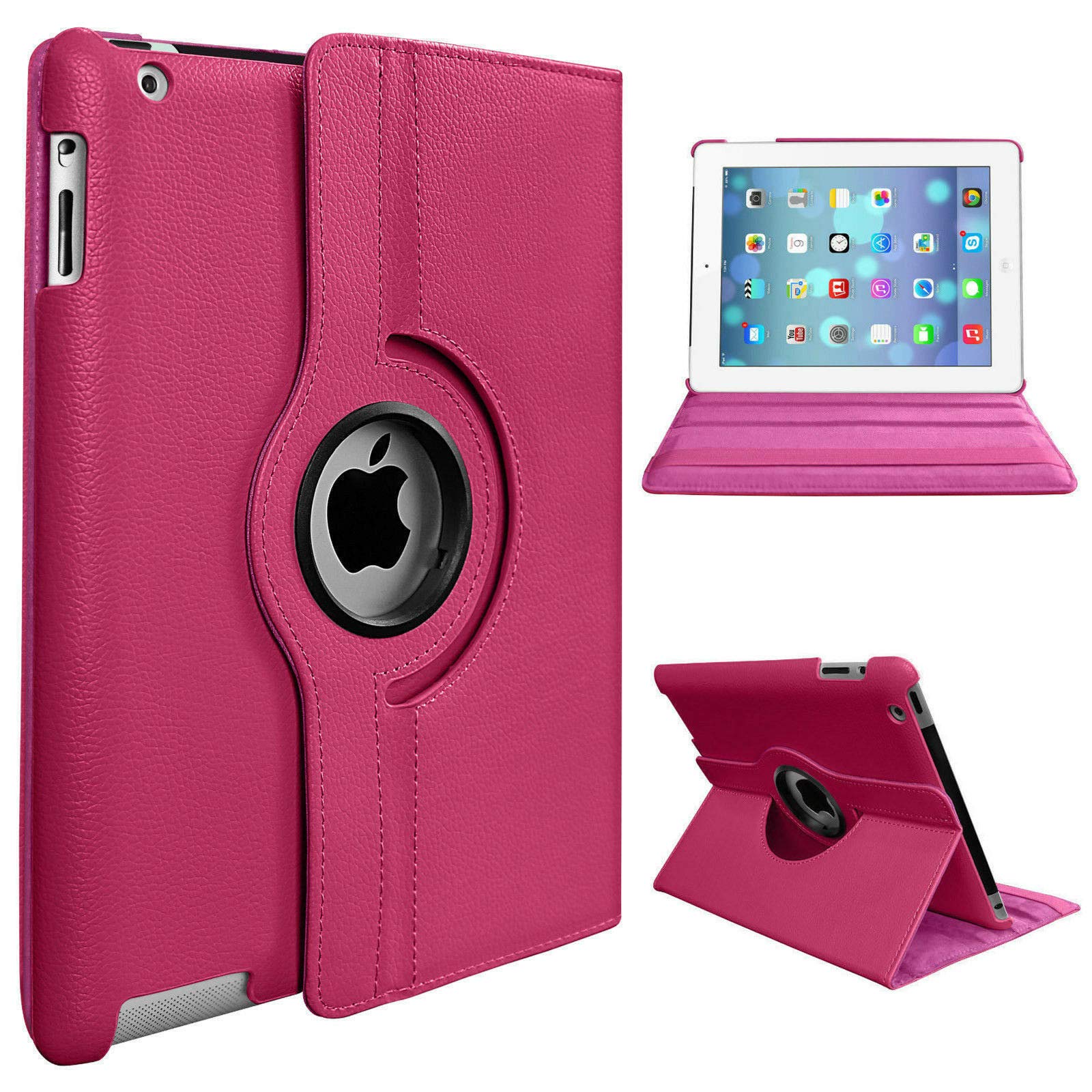 360° Rotate Stand Case For Apple iPad 10.2 7th and 8th Generation iPad Pro 10.5 iPad Air 3 (Pink)