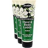 ShiKai Gardenia Hand & Body Lotion (8oz, Pack of 3) | Daily Moisturizing Skincare for Dry and Cracked Hands | With Aloe Vera & Vitamin E