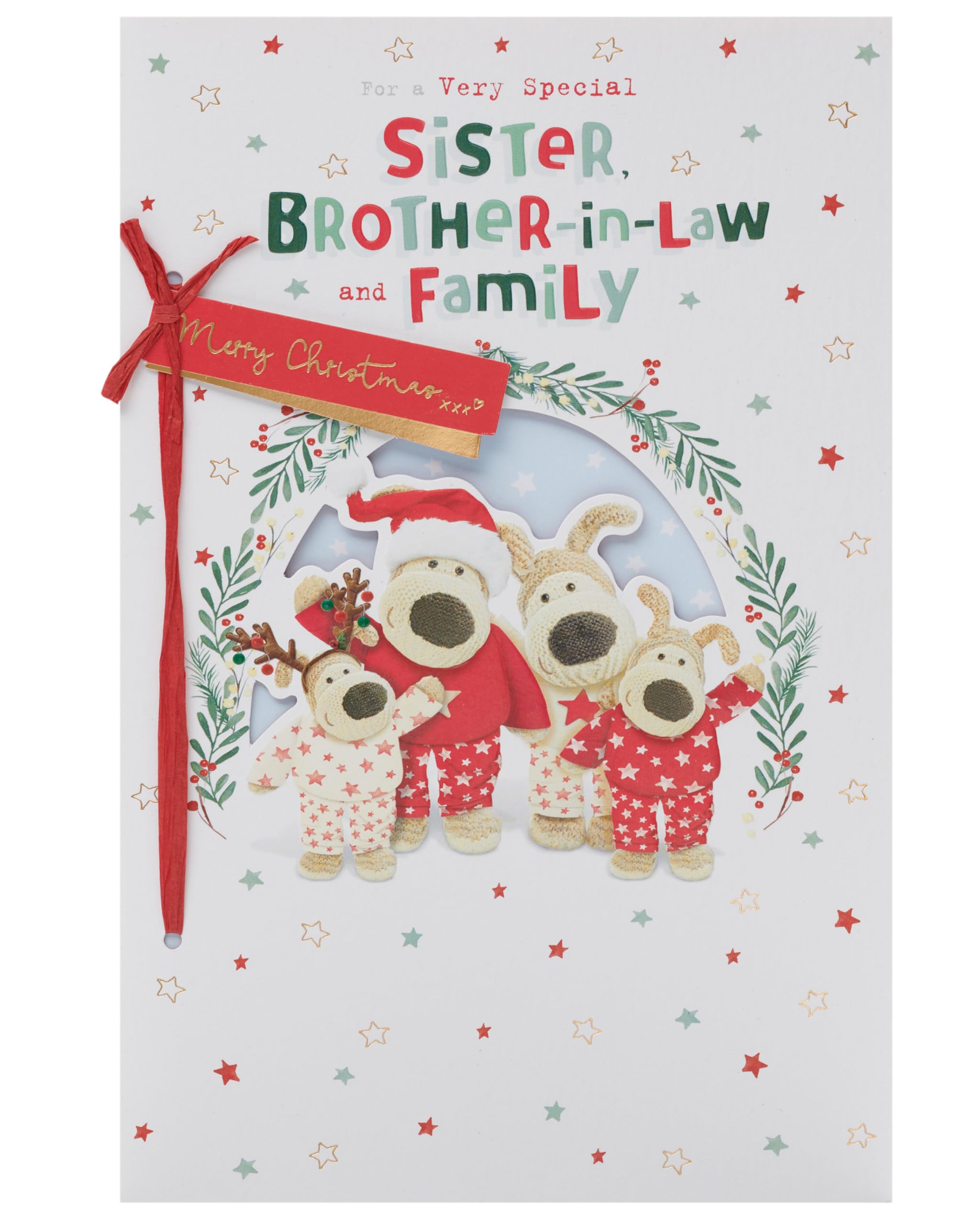 Boofle Sister, Brother-In-Law & Family Christmas Greeting Card Cute Xmas Cards