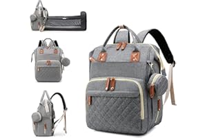 Lamroro Diaper Bag with Changing Station, 3 in 1 Baby Diaper Backpack