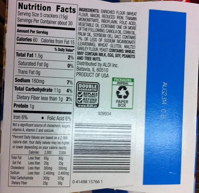 Savoritz Original Saltine Crackers, 16oz(pack of 5)