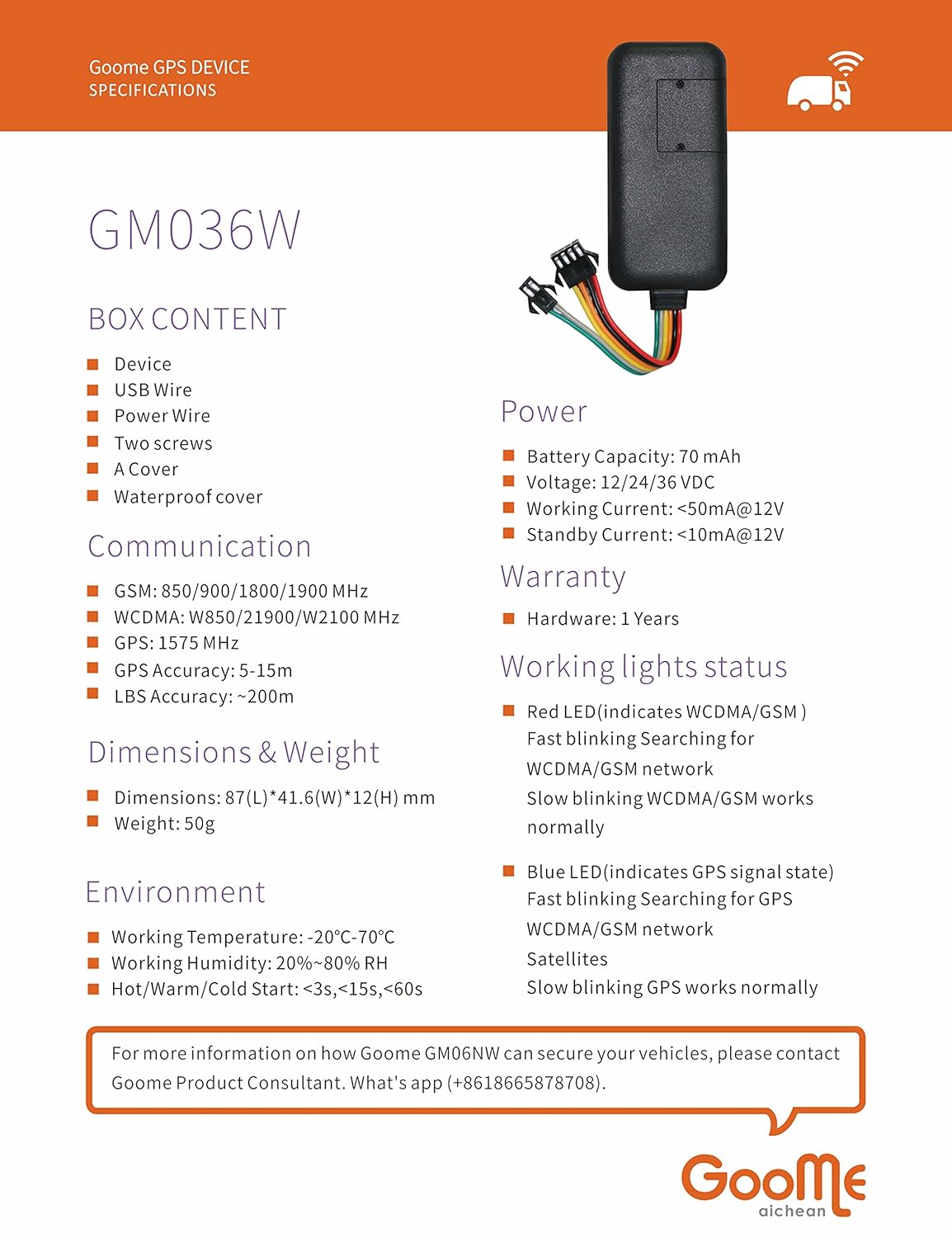 Amazon.com: Goome 3G/WCDMA/GSM/GPS GM36W Real time tracking device for multiple Vehicles/Motorbikes/Trucks, Included 12-month FREE Tracking services, ...