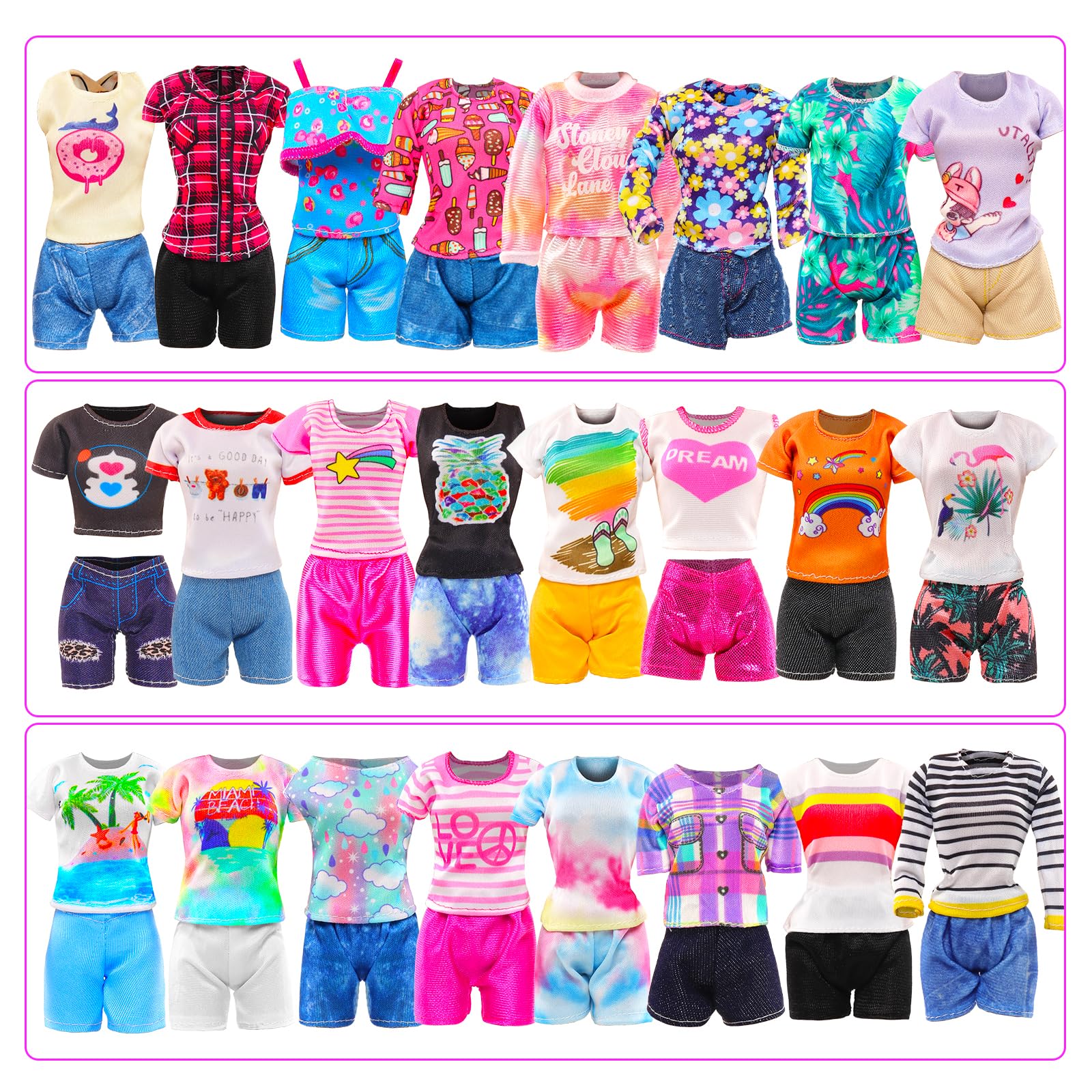 BARWA 70 Pack Doll Clothes and Accessories 3 Wedding Gown Dresses 5 Long Dresses Fashion Dresses 4 Tops 4 Pants 3 Swimsuits Bikini 5 Mini Dresses 15 Shoes Hangers Computer Cosmetic for 11.5 inch Doll
