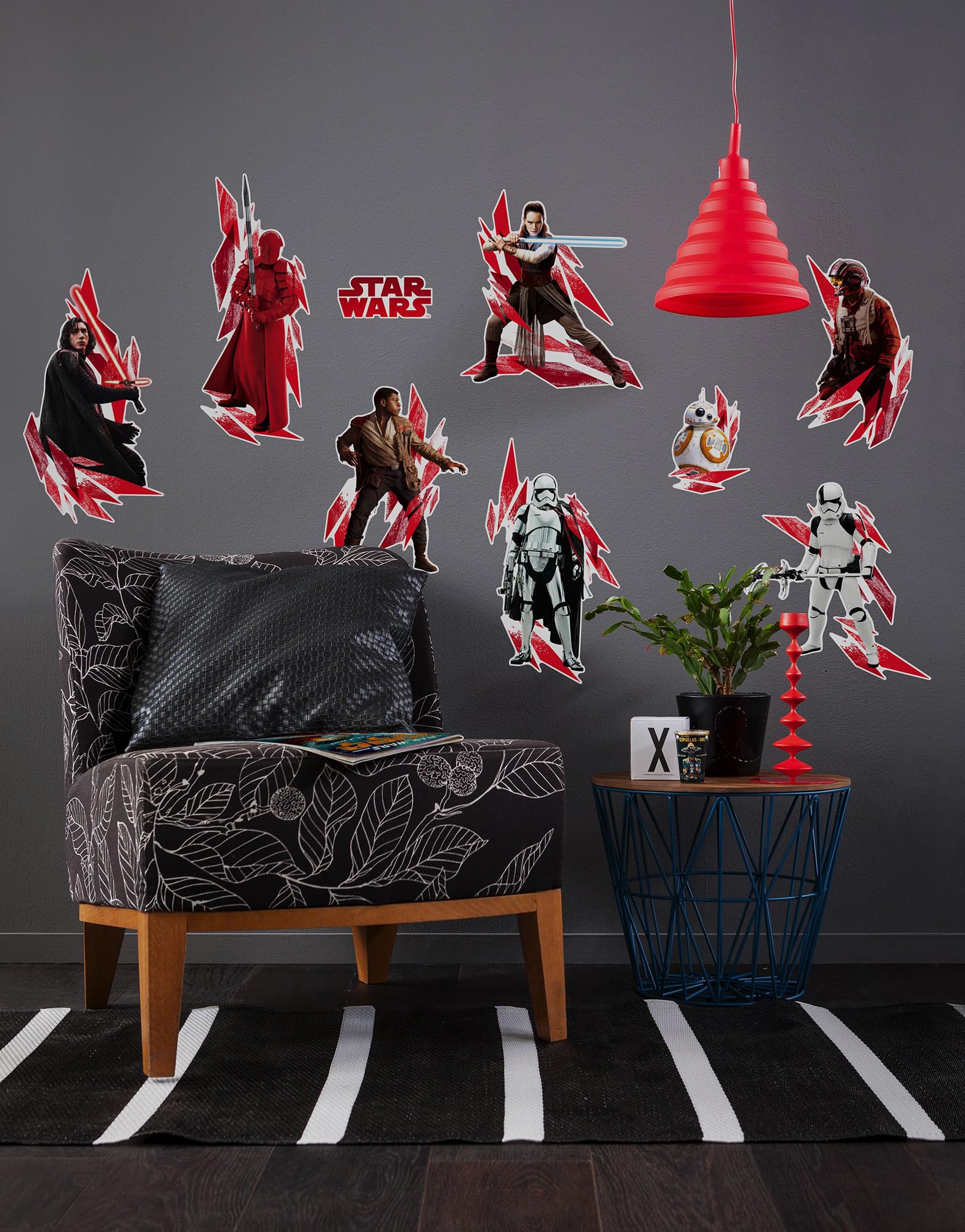 Komar 14727H Deco Sticker Star Wars Jedi The Last Size 100 x 70 cm (W x H), 9 Pieces, No Residue Removable & Reusable, Made in Germany, bunt