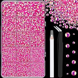 16000Pcs Resin Jelly Rhinestones with Tweezers for