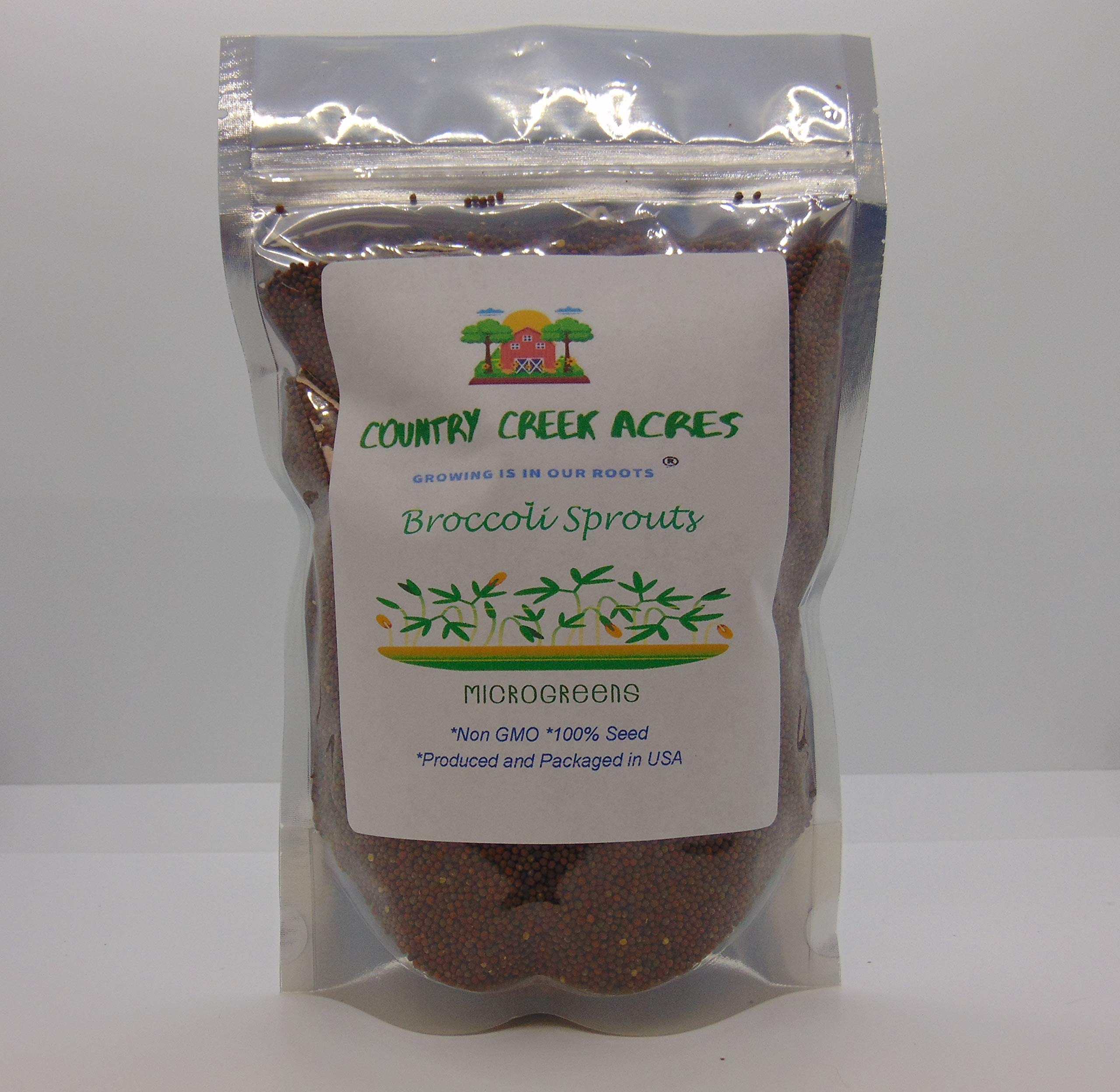 Photo 1 of 16 oz Broccoli Seeds, Non-GMO, Sprouting Sprouts Microgreens, Pure Seed, Country Creek LLC. Brand.
