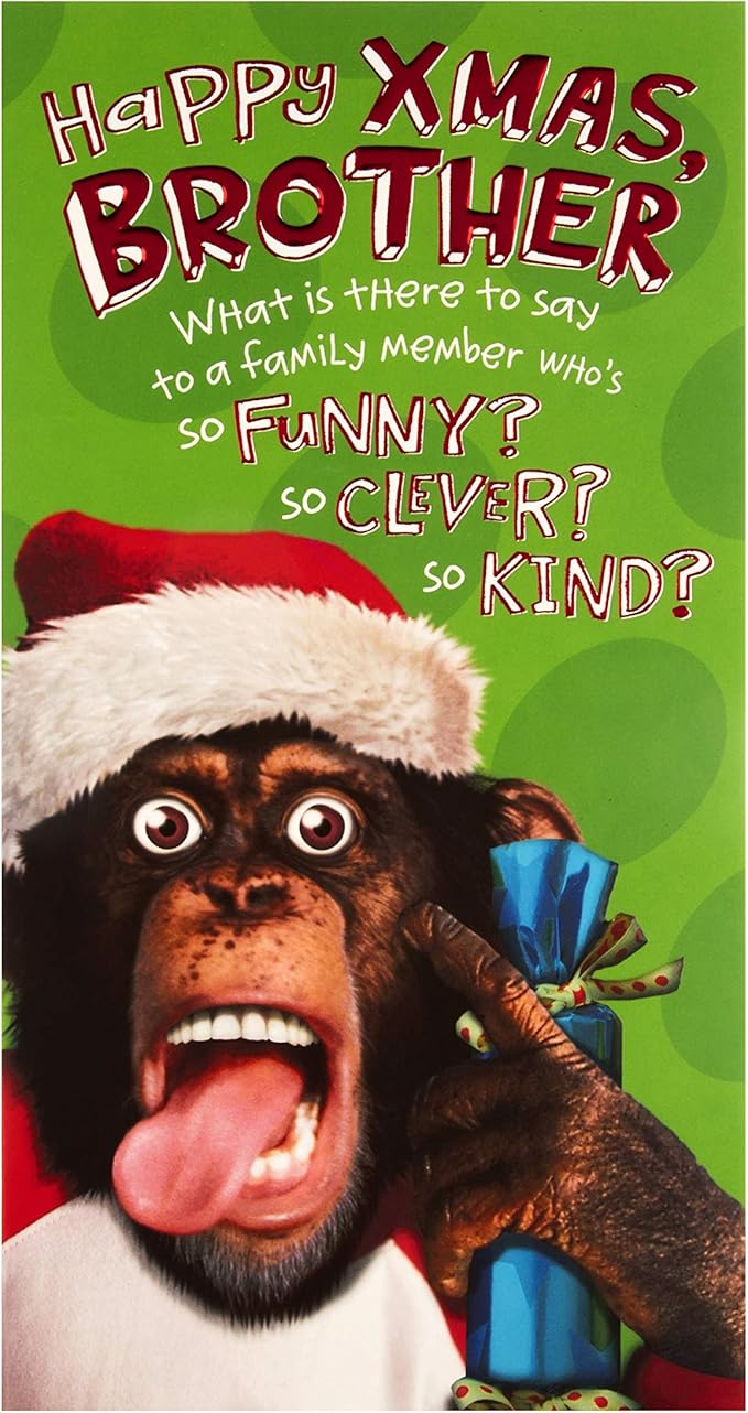 Christmas Card for Brother  Photographic Humour Design Amazon.co.uk