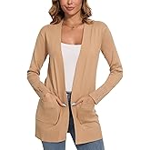 ROW 8 ROW Cardigan for Women Dressy Long Sleeve Casual Open Front Knit Cardigan Sweaters Pockets
