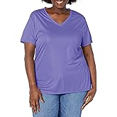 JUST My Size Womens Cool Dri V-Neck