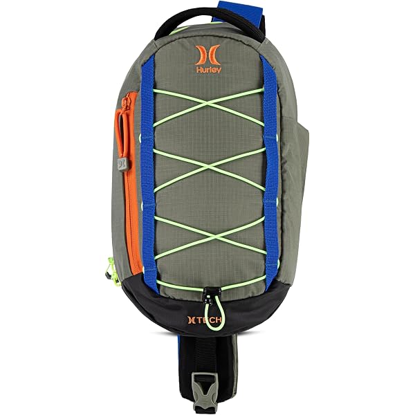 Hurley Borsa Uomo One And Only Con Coulisse: Tessuto PU, Gaze Blu, Taglia Unica, Per Spiaggia E Tempo Libero