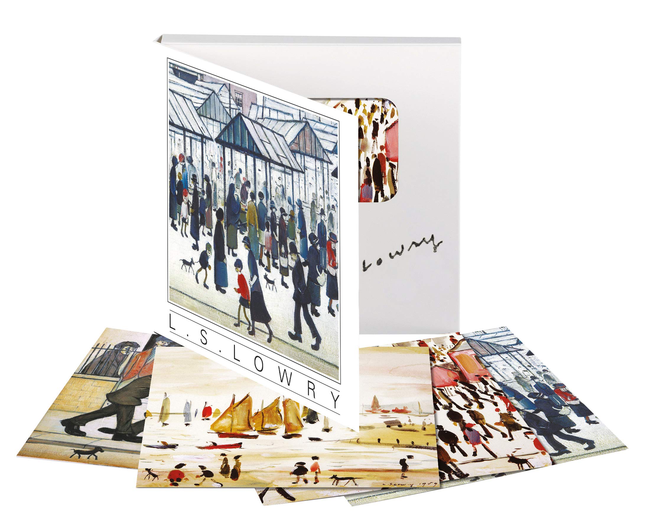 Museums and Galleries Marketing. Classics 123 x 123mm L S Lowry Designed Note Card Wallet with Envelope (Pack of 8)